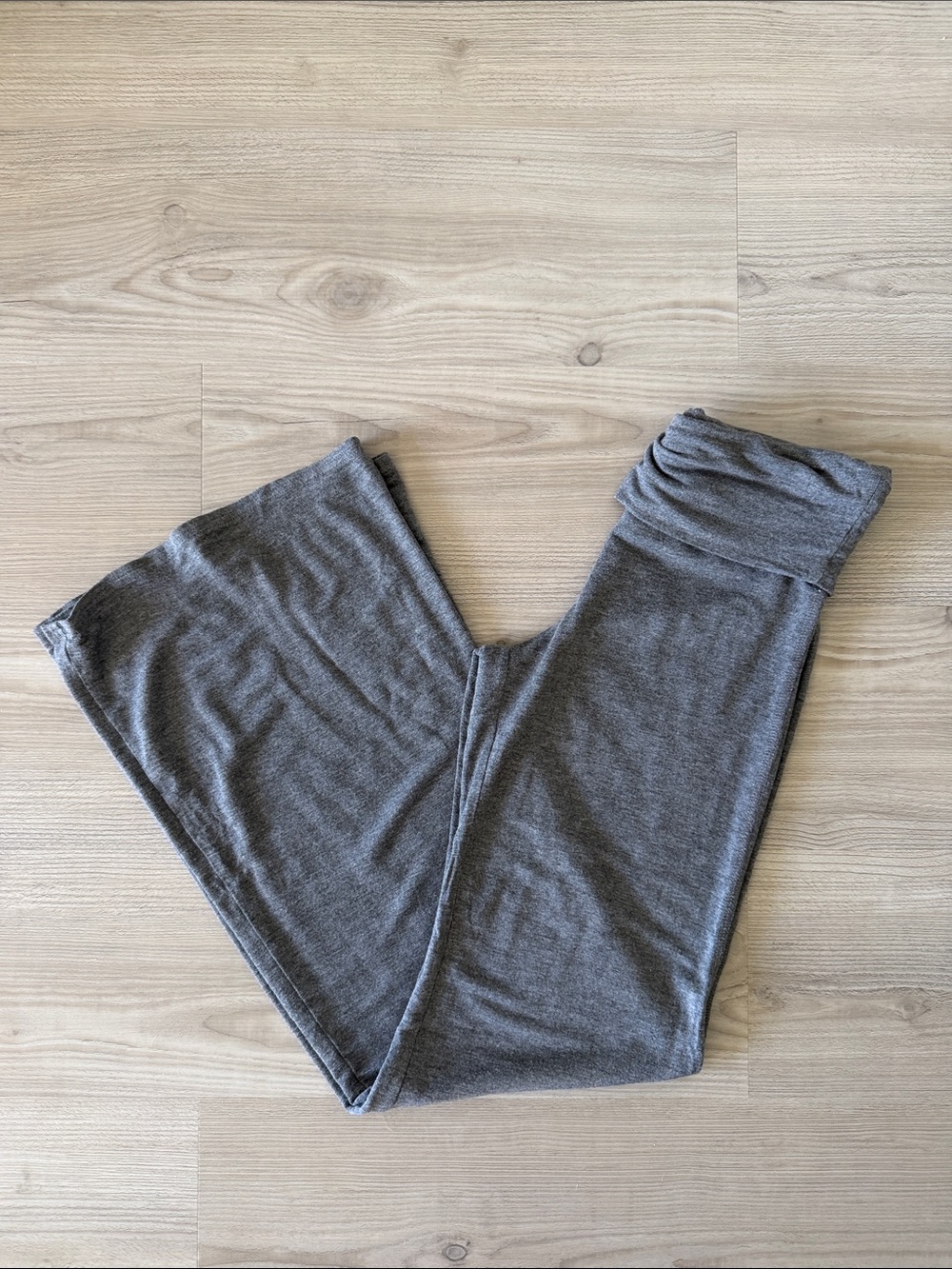 Gilly Hicks Gray Foldover Wide Leg Yoga Pants